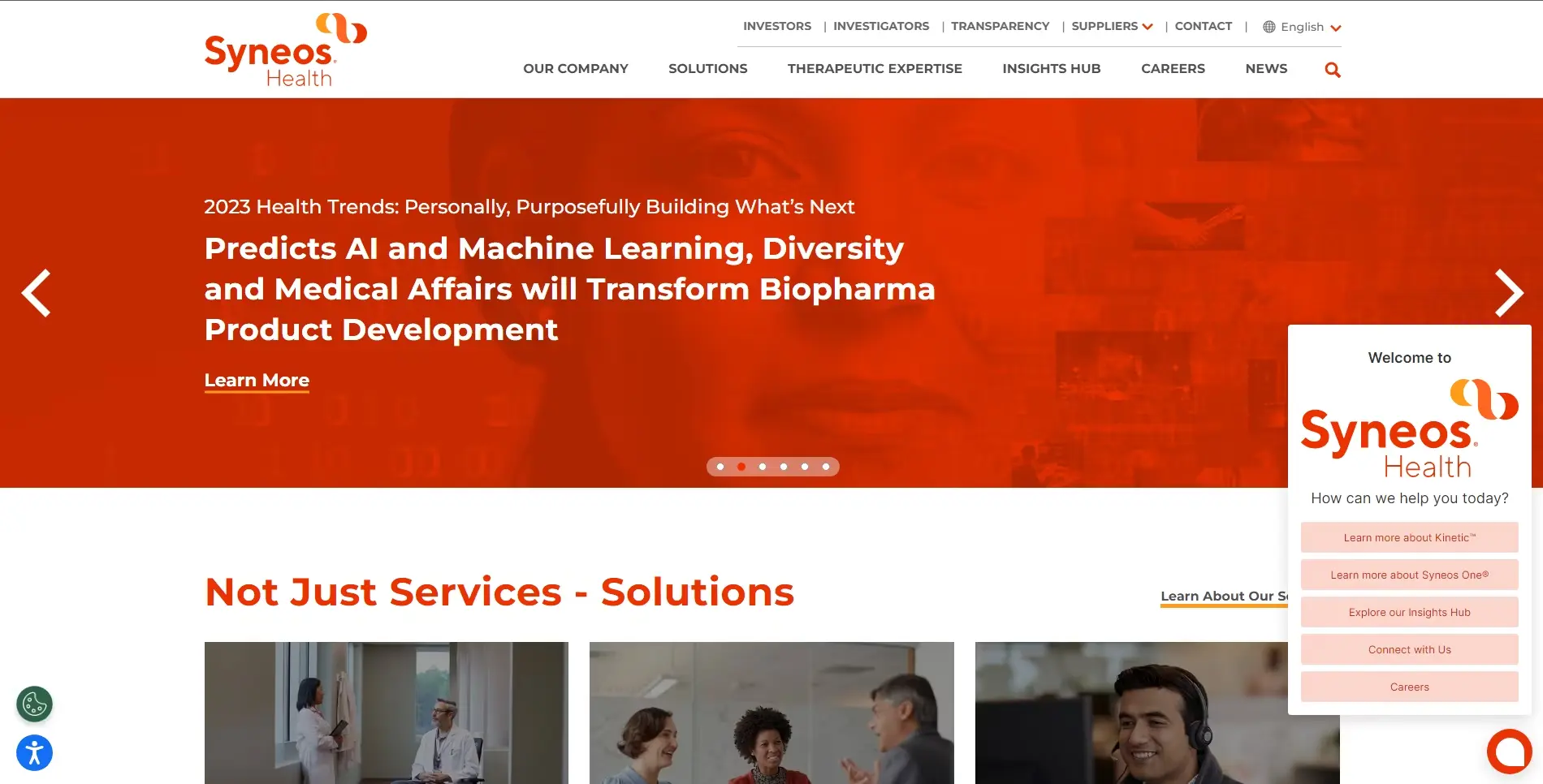 Syneos Health website screenshot