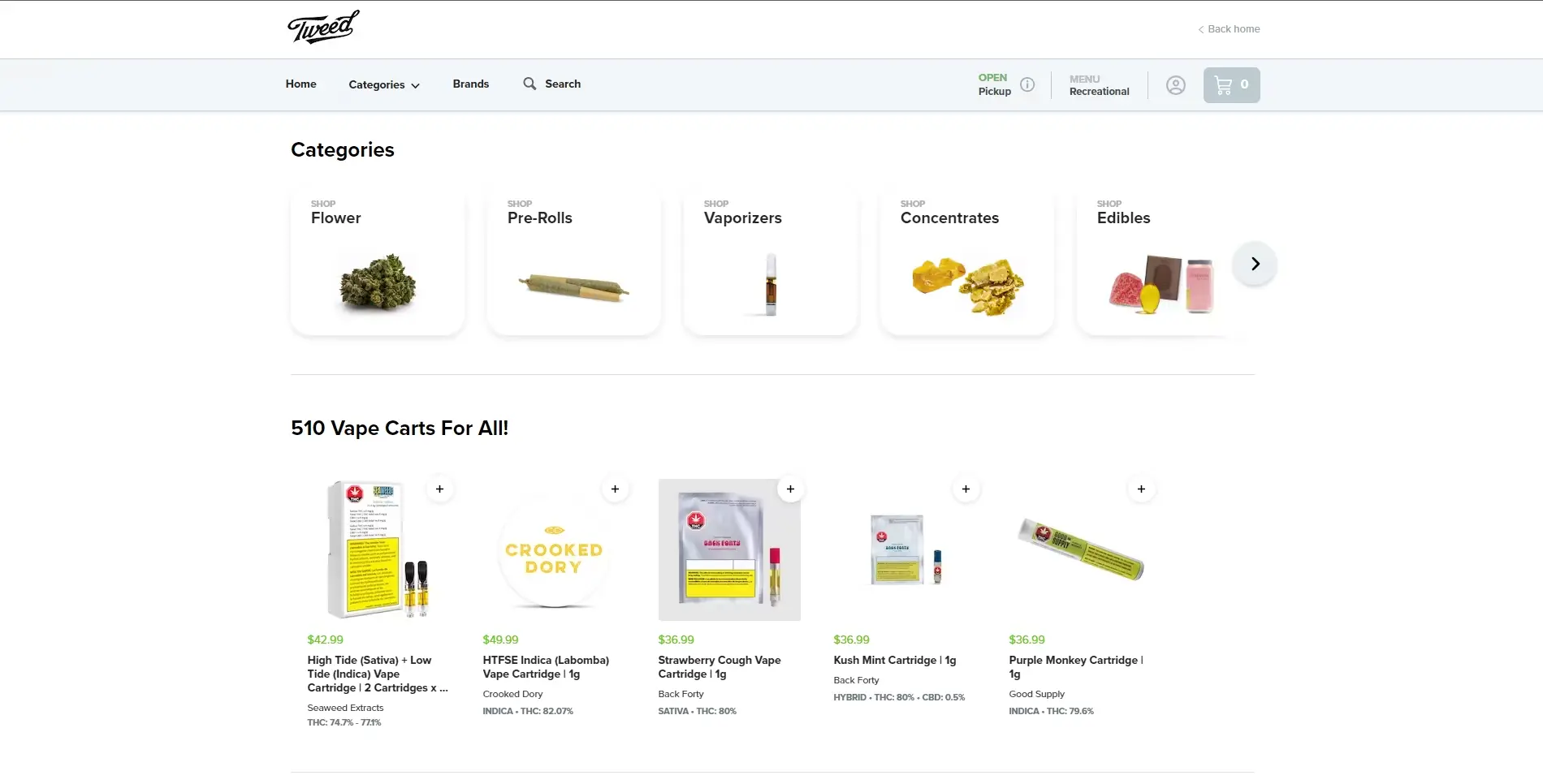 Tweed website screenshot